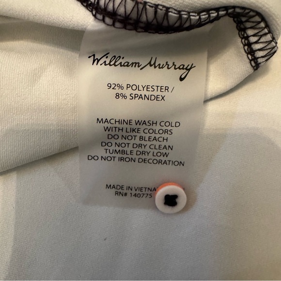 William Murray Tito’s Golf Sleeveless Polo Shirt Black Novelty Print Women L - Picture 9 of 9